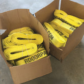 Bifold Hangar Door Lift Straps in boxes from hangardoorparts.com
